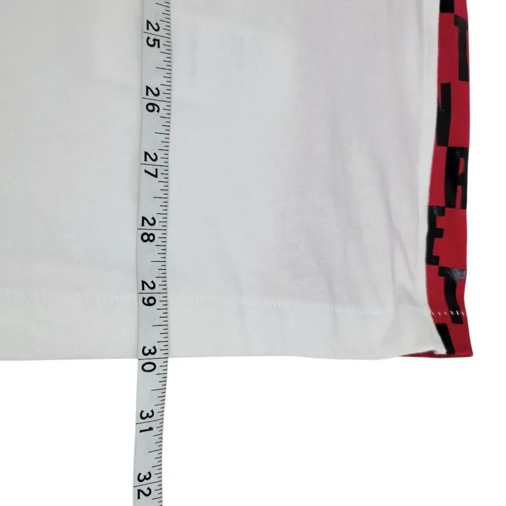 True Religion Men's Side Paneled Logo Tee T-Shirt White Red Cotton size XL NWT